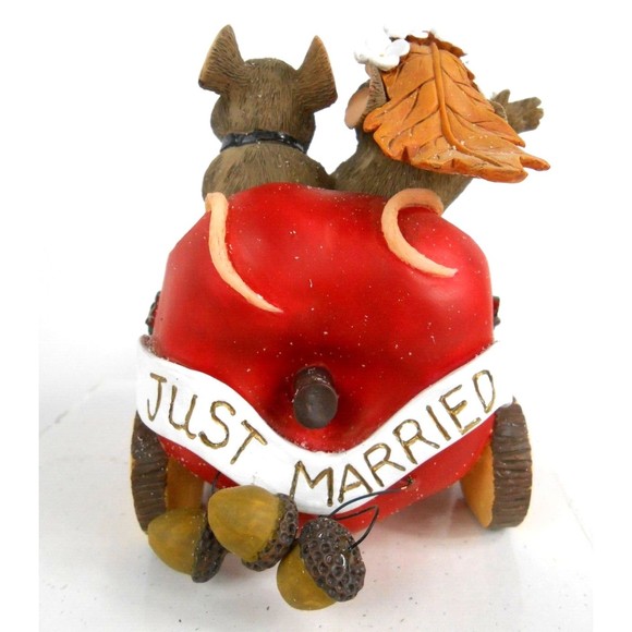 Charming Tails Figurine The Getaway Car Just Married Fitz & Floyd 1997 Wedding - Picture 3 of 6